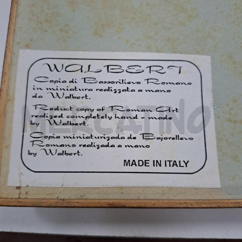 BASSORILIEVO RIPROD FIRMA WALBERT | Mercatino dell'Usato Latina 2