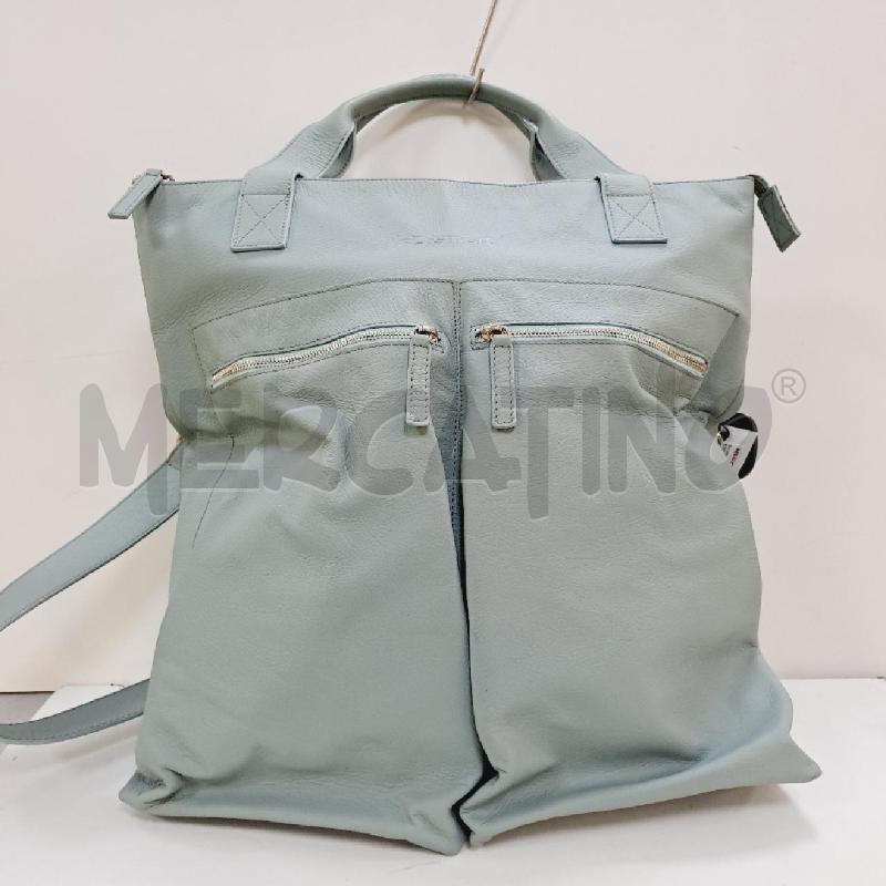 BORSA PELLE SMART CELESTE | Mercatino dell'Usato Latina 1