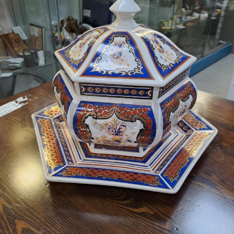 CENTROTAVOLA CERAMICA PAVONI CON PIATTO | Mercatino dell'Usato Latina 1