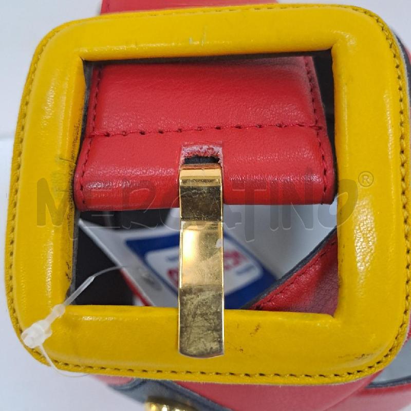 CINTURA PELLE GIVENCHY ROSSA FIBIA GIALLA | Mercatino dell'Usato Latina 2