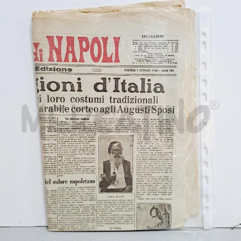CORRIERE DI NAPOLI 7 GENN 1930 | Mercatino dell'Usato Latina 1
