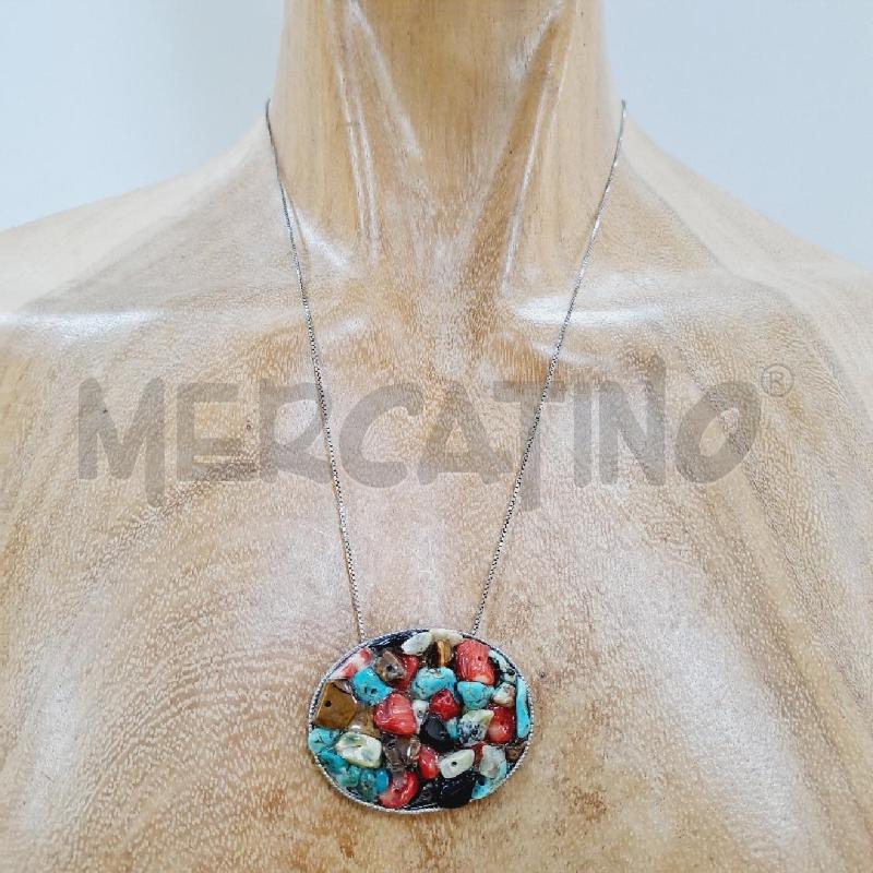 GIRO COLLO ARG CON CENTRALE PIETRE DURE | Mercatino dell'Usato Latina 1