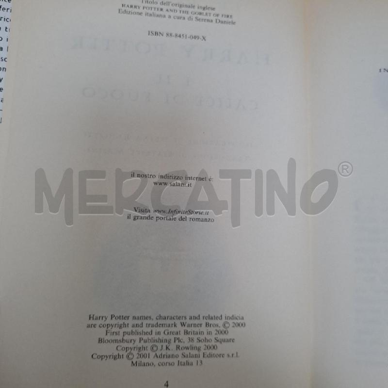 HARRY POTTERE E IL CALICE DI FUOCO | Mercatino dell'Usato Latina 4