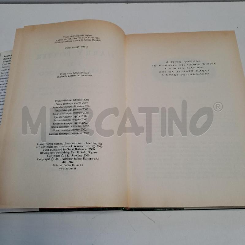HARRY POTTER E IL CALICE DI FUOCO | Mercatino dell'Usato Latina 3