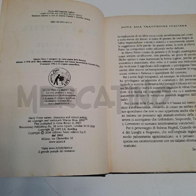 HARRY POTTER E IL PRINCIPE MEZZOSANGUE | Mercatino dell'Usato Latina 3