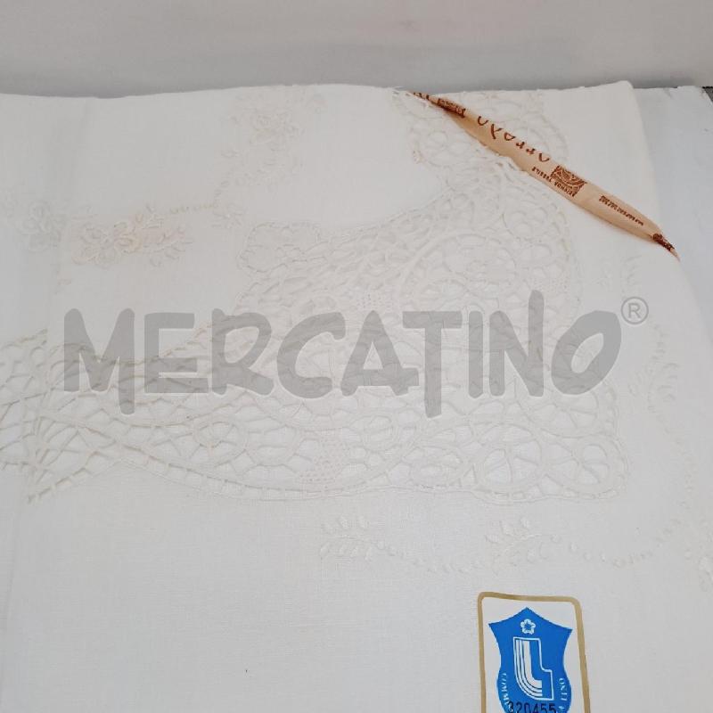 LENZUOLO MATR LINO CO FEDERE RICAMO E INTAGLIO | Mercatino dell'Usato Latina 2