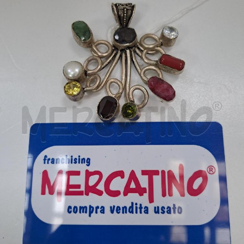 PENDENTE ARG PIETRE VARI COLORI | Mercatino dell'Usato Latina 3