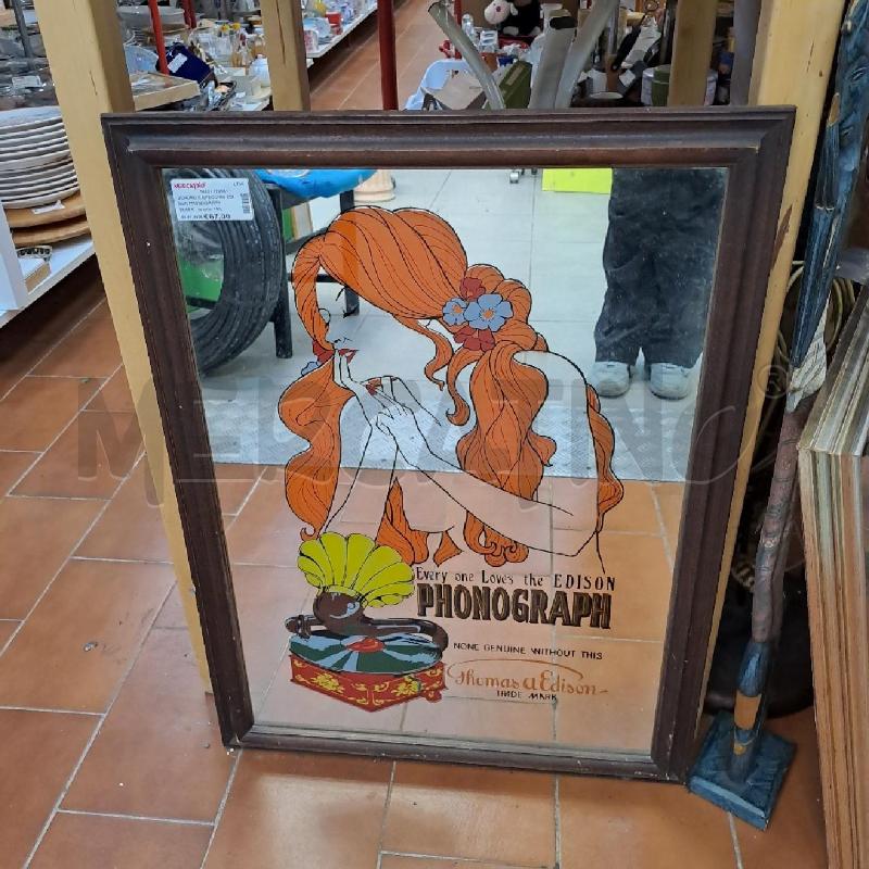 QUADRO A SPECCHIO EDISON PHONOGRAPH | Mercatino dell'Usato Latina 1