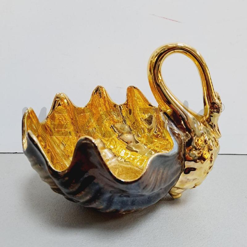 VASETTO CAPODIMONTE DORATO CIGNO | Mercatino dell'Usato Latina 1
