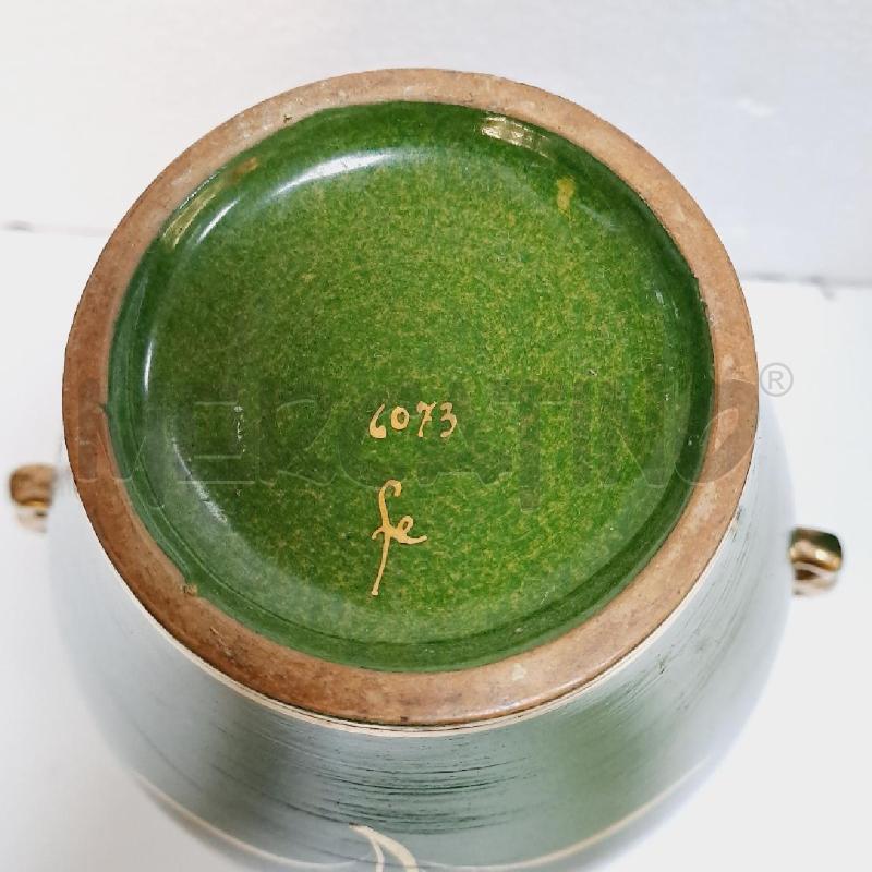 VASO VERDE ORO CON FIORE | Mercatino dell'Usato Latina 2