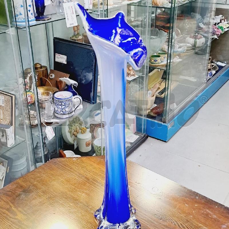 VASO VETRO INCAMICIATO SFUMATO BLU | Mercatino dell'Usato Latina 2