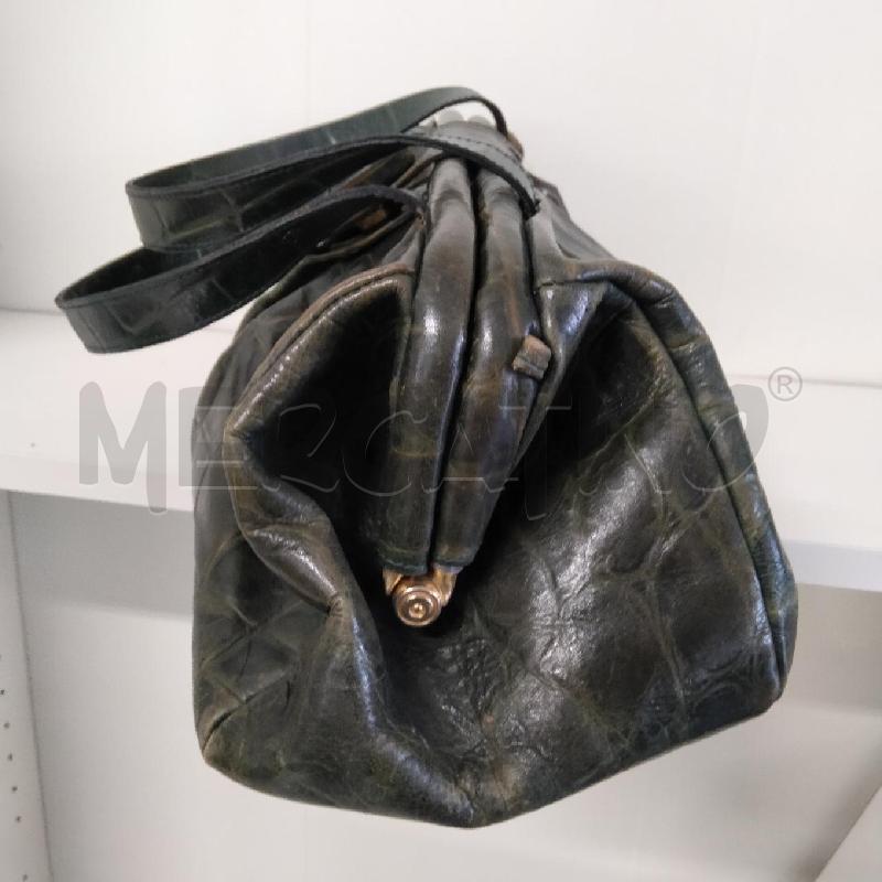 BORSA DONNA PELLE VERDE STAMPATA | Mercatino dell'Usato Viareggio 2