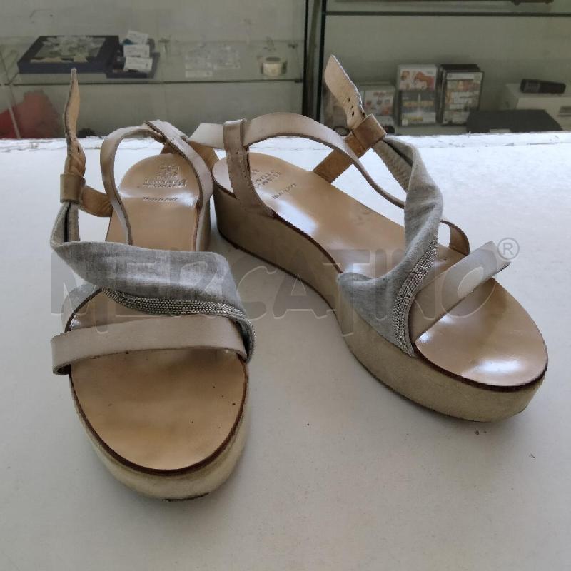 SANDALI DONNA BEIGE BRUNELLO CUCINELLI | Mercatino dell'Usato Viareggio 1