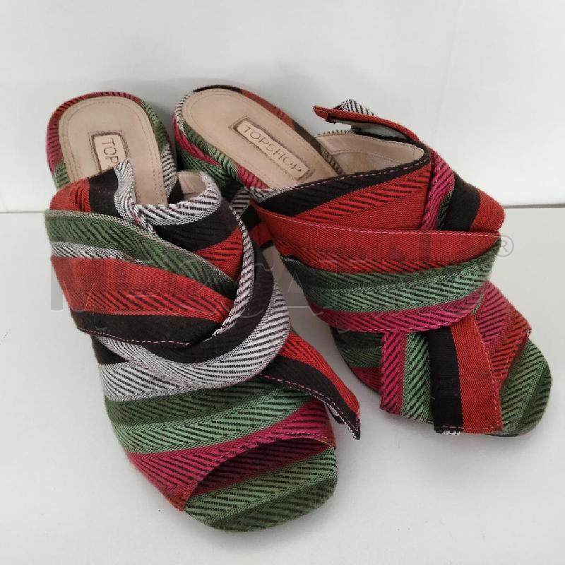 SANDALI DONNA TESSUTO RIGATO TOPSHOP | Mercatino dell'Usato Viareggio 1