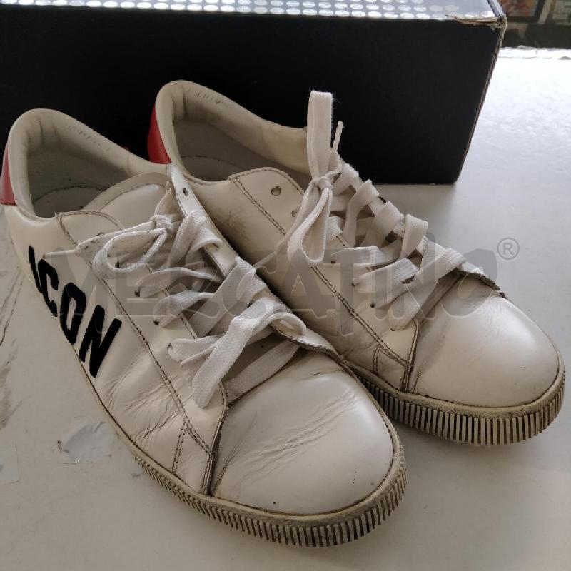 SNEAKERS BIANCHE DSQUARED2 ICON | Mercatino dell'Usato Viareggio 1