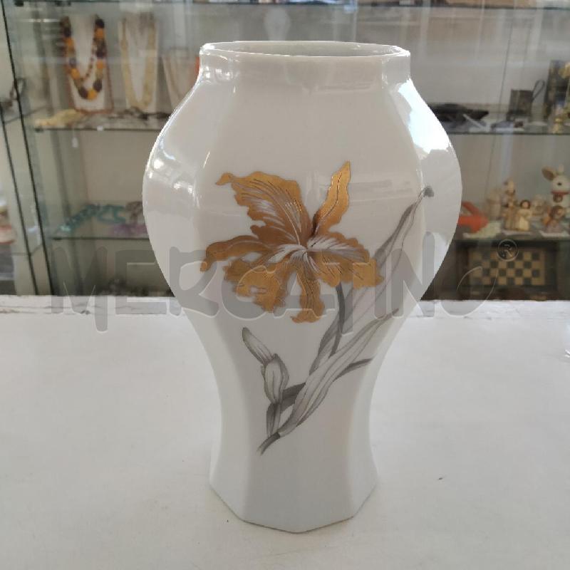 VASETTO BIANCO DISEGNO ORO | Mercatino dell'Usato Viareggio 1