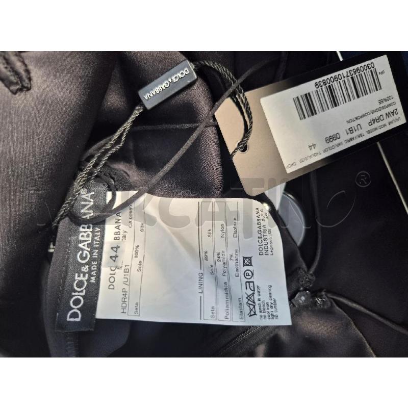 ABITO DOLCE&GABBANA NEW TG 44 NERO SETA  | Mercatino dell'Usato Arcore 5