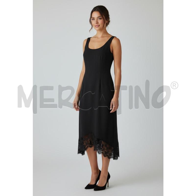 ABITO DONNA GAI MATTIOLO NERO FONDO PIZZO TG 46 | Mercatino dell'Usato Arcore 1