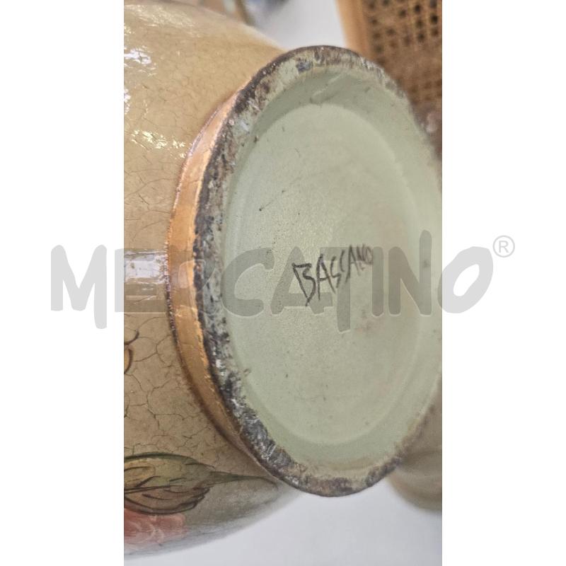 ALZATA CON VASO IN CERAMICA VERDE OLIVA | Mercatino dell'Usato Arcore 3