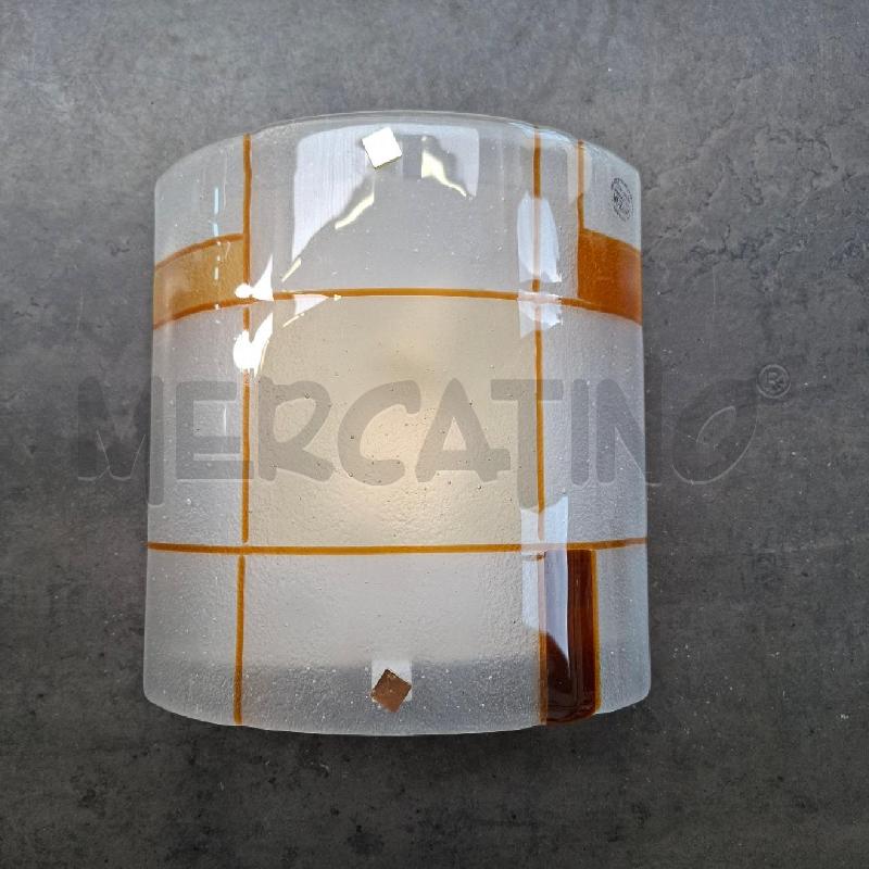 APPLIQUE VETRO PRODOTTO A MURANO QUADRETTI A LINEE GIALLE | Mercatino dell'Usato Arcore 1