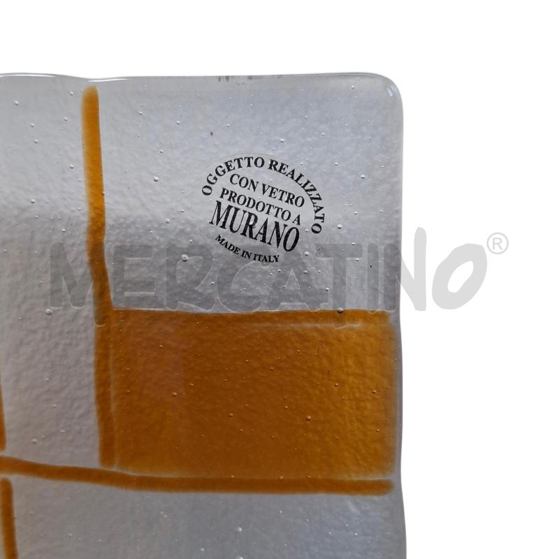 APPLIQUE VETRO PRODOTTO A MURANO QUADRETTI A LINEE GIALLE | Mercatino dell'Usato Arcore 3