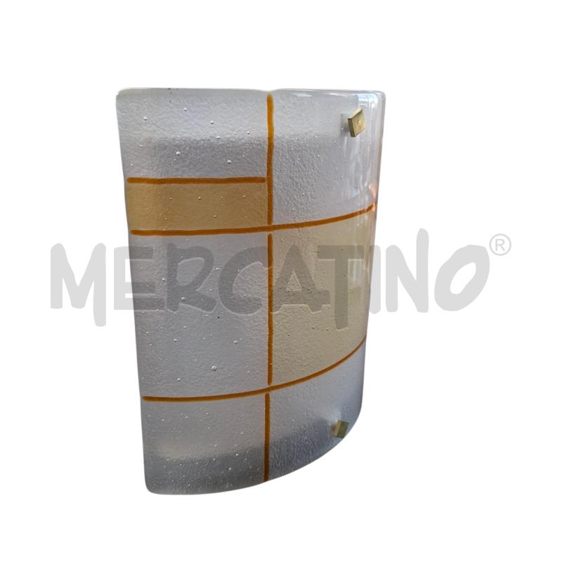 APPLIQUE VETRO PRODOTTO A MURANO QUADRETTI A LINEE GIALLE | Mercatino dell'Usato Arcore 4