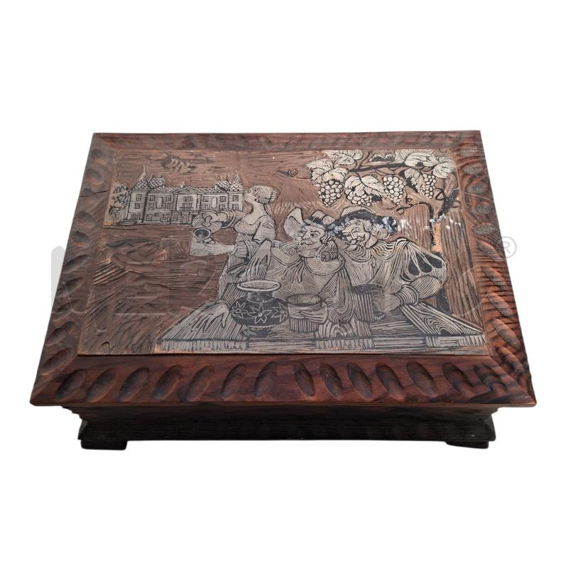 BAULETTO IN LEGNO DISEGNO MOSCHETTIERI  | Mercatino dell'Usato Arcore 1