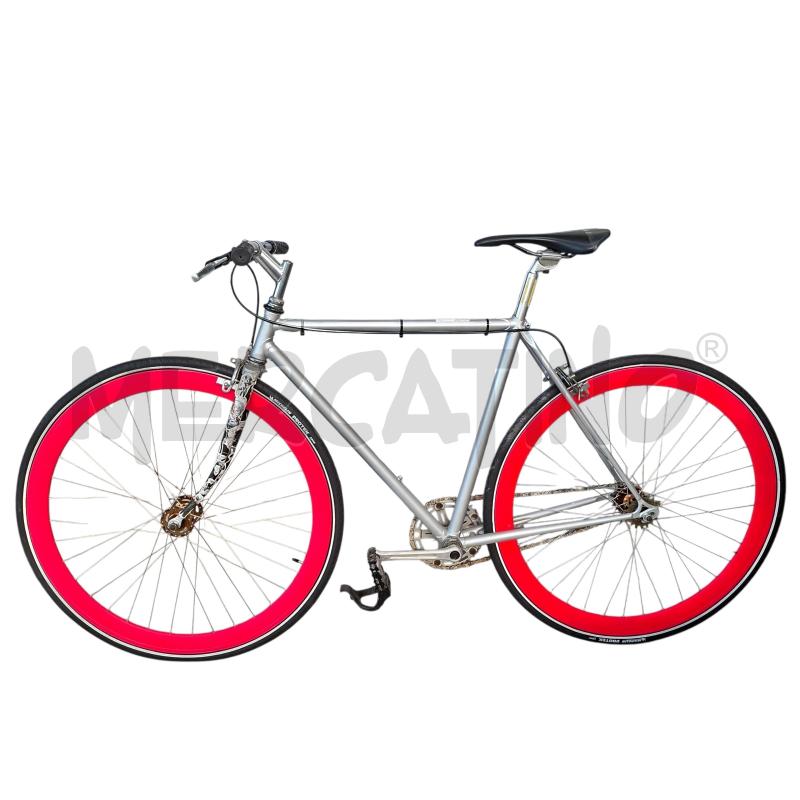BICICLETTA GRIGIA ALLUMINIO RUOTE ROSA | Mercatino dell'Usato Arcore 1
