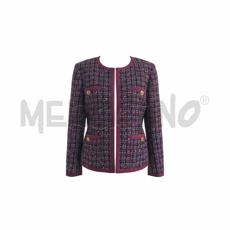 BLAZER CHANEL BORDEAUX 2000 TWEED TG S | Mercatino dell'Usato Arcore 1