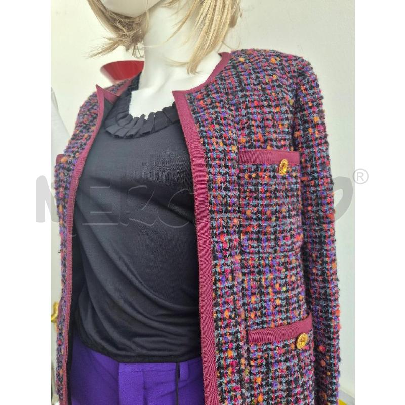 BLAZER CHANEL BORDEAUX 2000 TWEED TG S | Mercatino dell'Usato Arcore 2