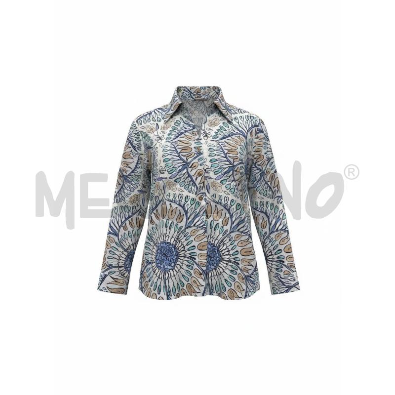 BLUSA DONNA MALIPARMI CELESTE MOTIVO FIORI TG 42 | Mercatino dell'Usato Arcore 1