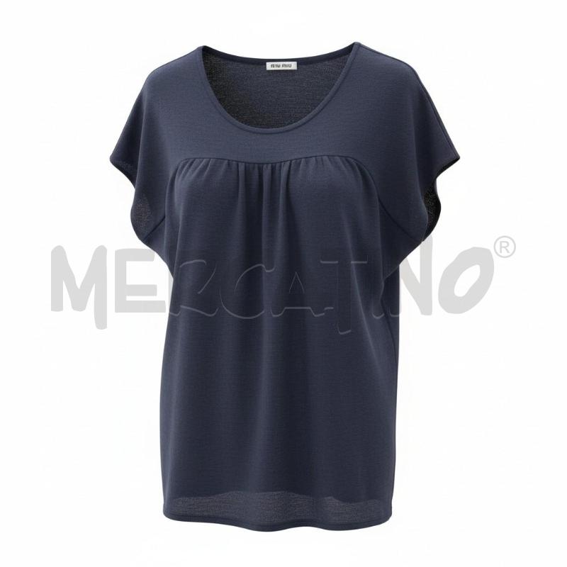 BLUSA DONNA MIU MIU BLU COTONE E SETA | Mercatino dell'Usato Arcore 1