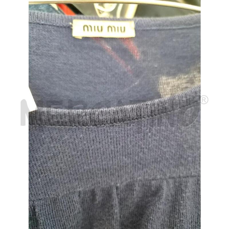 BLUSA DONNA MIU MIU BLU COTONE E SETA | Mercatino dell'Usato Arcore 2