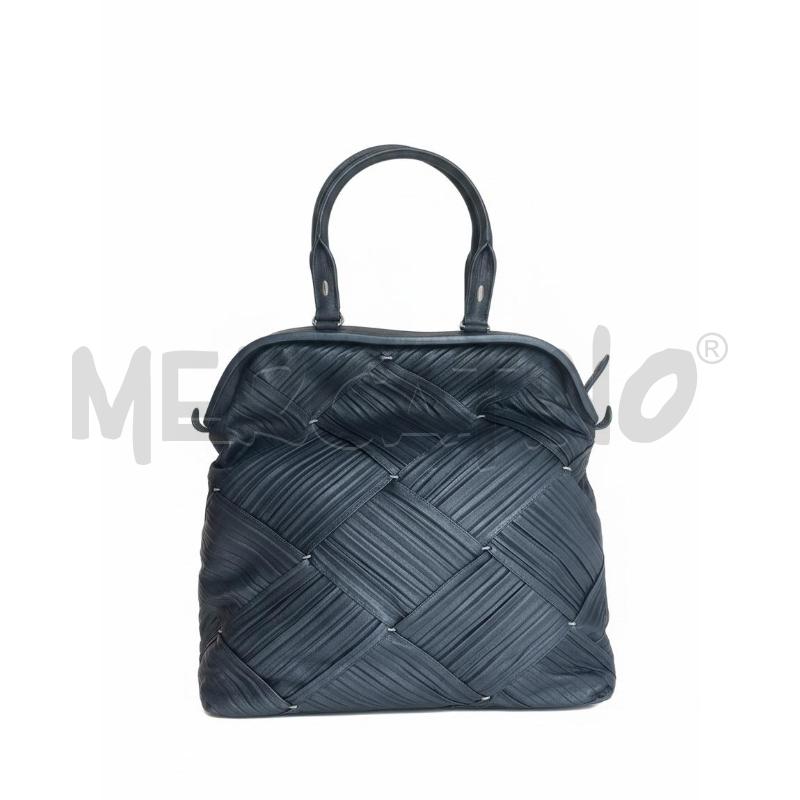 BORSA DONNA AGNONA IN PELLE NERA | Mercatino dell'Usato Arcore 1