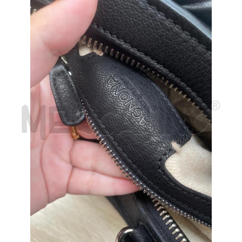BORSA DONNA AGNONA IN PELLE NERA | Mercatino dell'Usato Arcore 3