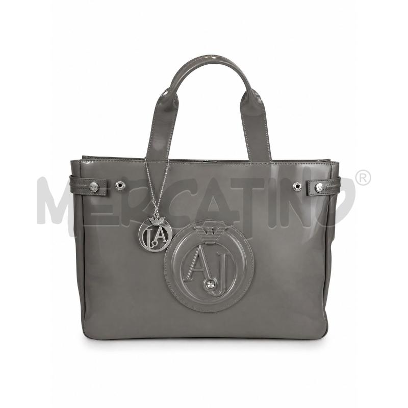 BORSA DONNA ARMANI JEANS GRIGIA CHIARA LUCIDA | Mercatino dell'Usato Arcore 1
