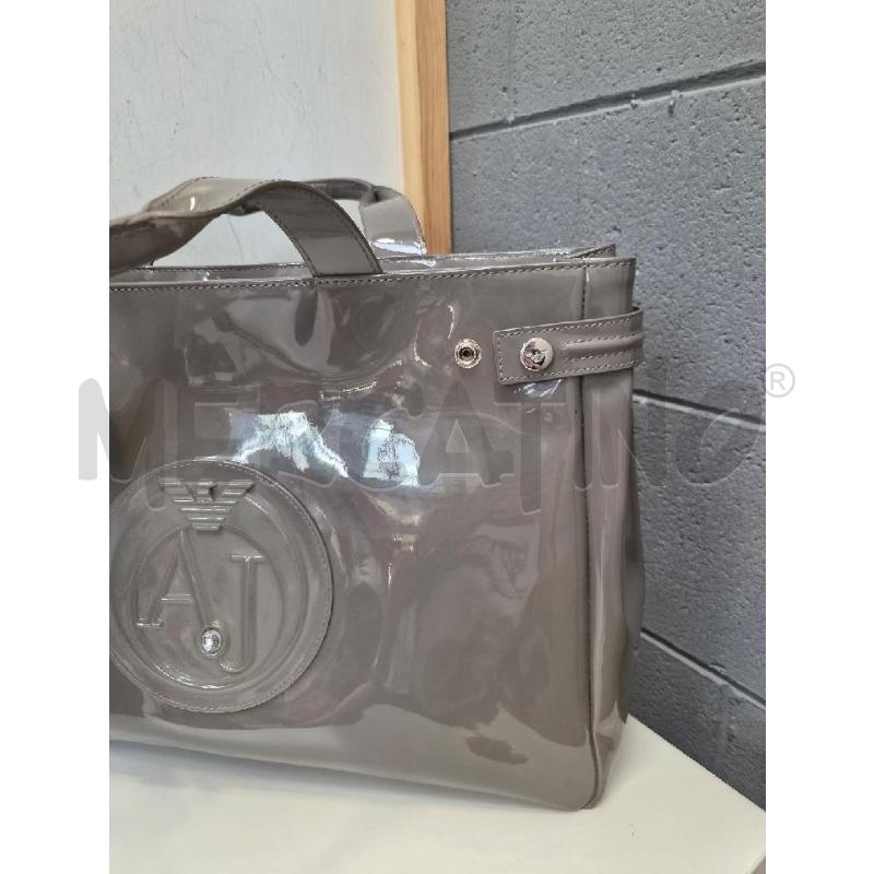 BORSA DONNA ARMANI JEANS GRIGIA CHIARA LUCIDA | Mercatino dell'Usato Arcore 2