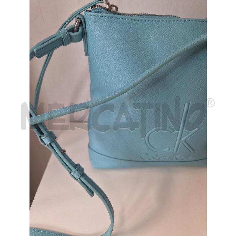 BORSA DONNA CALVIN KLEIN JEANS AZZURRA | Mercatino dell'Usato Arcore 2