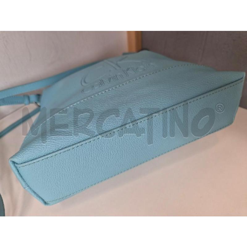BORSA DONNA CALVIN KLEIN JEANS AZZURRA | Mercatino dell'Usato Arcore 3