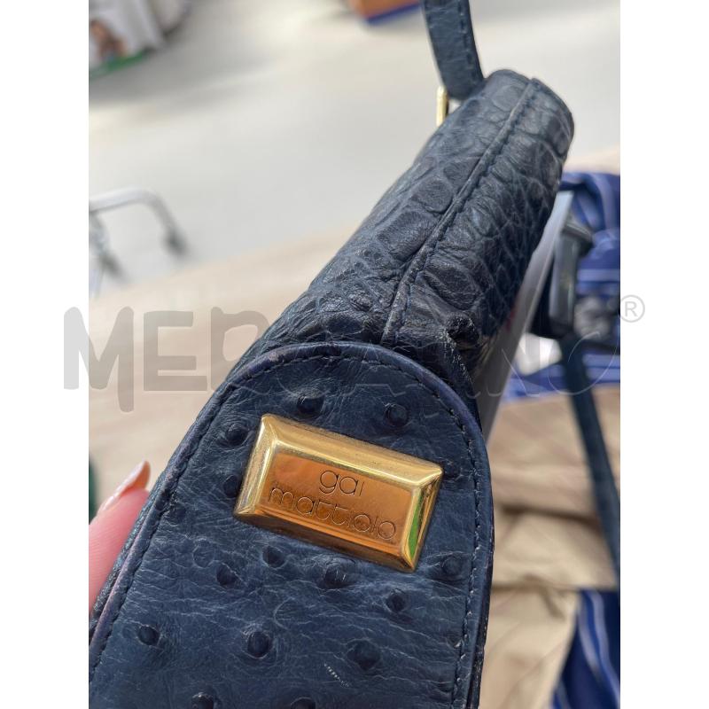 BORSA DONNA GAI MATTIOLO BLU STRUZZO | Mercatino dell'Usato Arcore 2