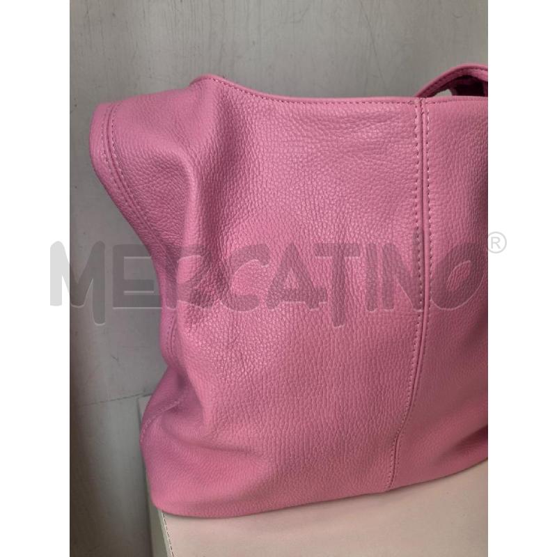 BORSA DONNA GENUINE LEATHER ROSA  | Mercatino dell'Usato Arcore 2