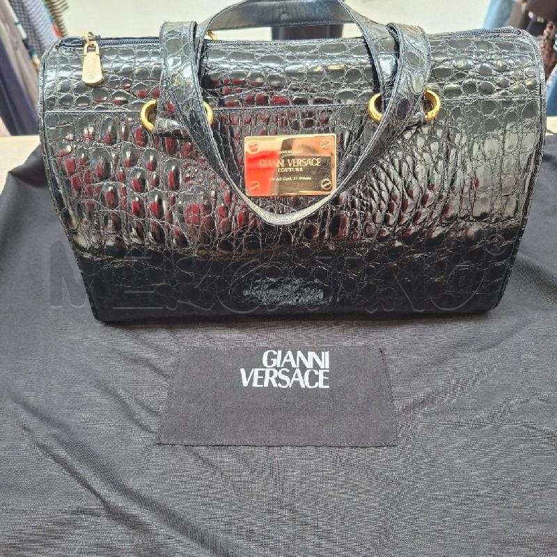 BORSA DONNA GIANNI VERSACE COUTURE COCCO BLU NAVY LUCIDA | Mercatino dell'Usato Arcore 4