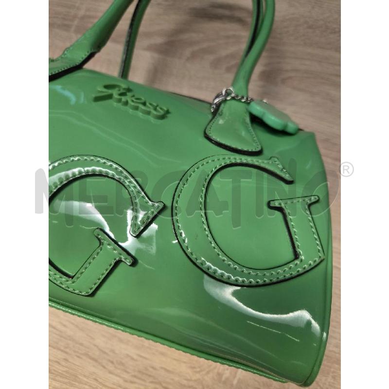 BORSA DONNA GUESS VERDE LUCIDA | Mercatino dell'Usato Arcore 4