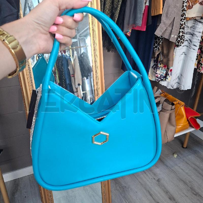 BORSA DONNA HIBOURAMA CELESTE STRASS  | Mercatino dell'Usato Arcore 1