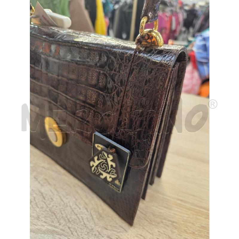 BORSA DONNA IN COCCODRILLO MARRONE | Mercatino dell'Usato Arcore 2