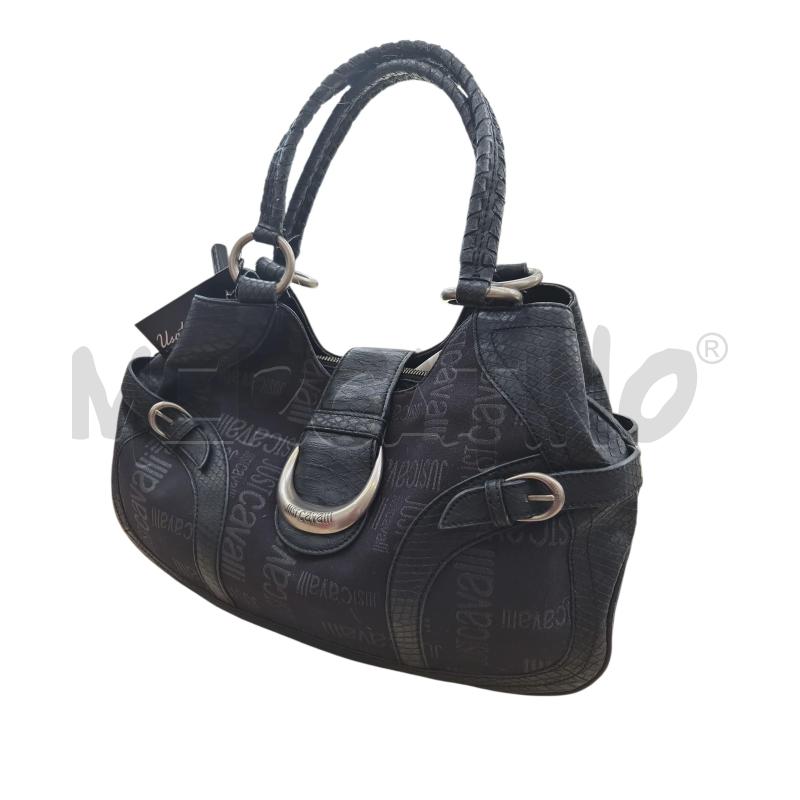BORSA DONNA JUST CAVALLI NERA SCRITTE  | Mercatino dell'Usato Arcore 1