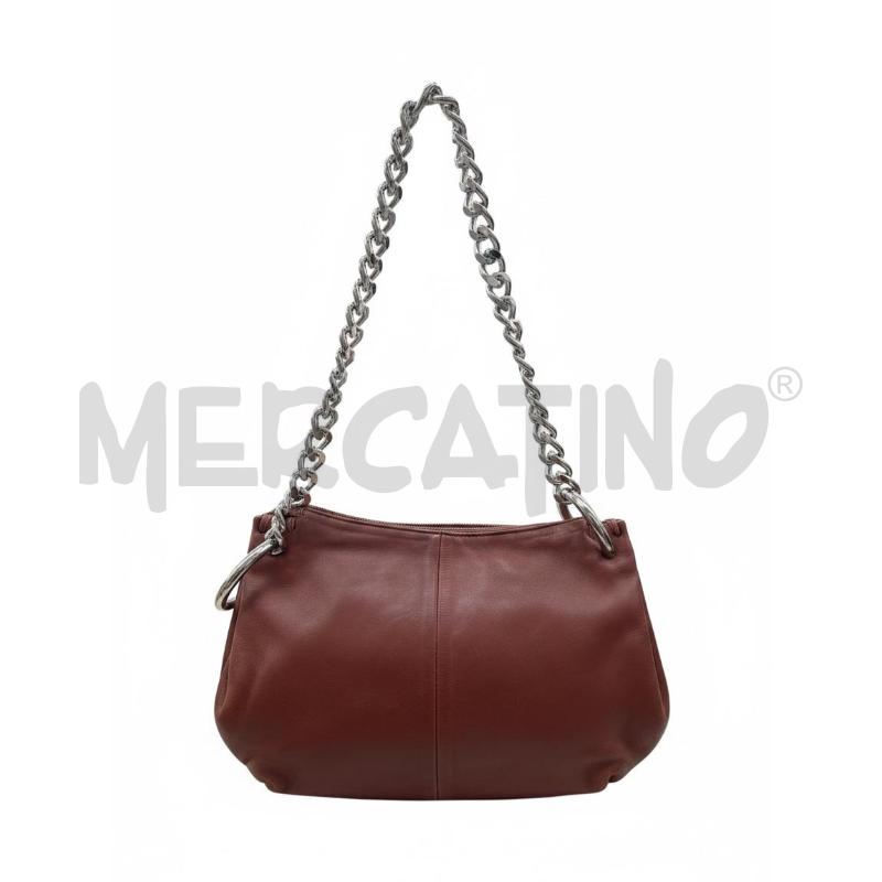 BORSA DONNA PELLE TOSCA BLU MARRONE | Mercatino dell'Usato Arcore 1