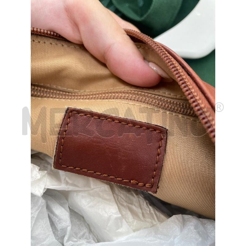 BORSA DONNA PELLE TOSCA BLU MARRONE | Mercatino dell'Usato Arcore 2