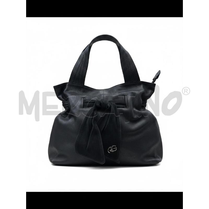 BORSA DONNA ROBERTA GANDOLFI NERA FIOCCO CENTRALE  | Mercatino dell'Usato Arcore 1