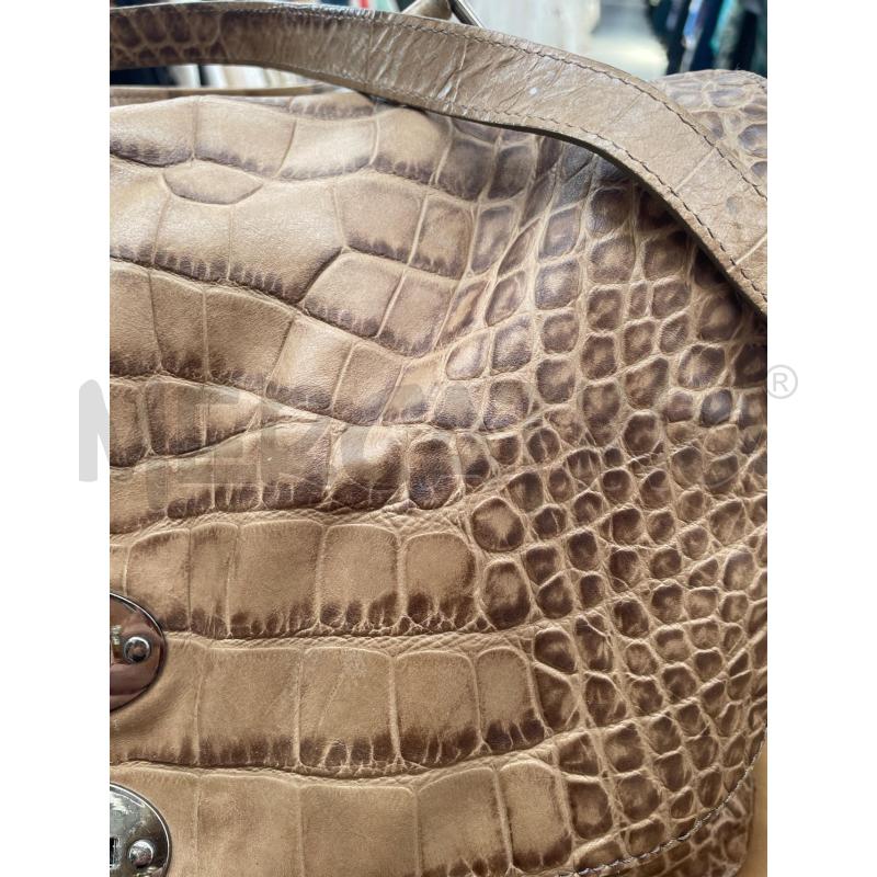 BORSA DONNA ZANELLATO SABBIA D'ORO STAMPA COCCO | Mercatino dell'Usato Arcore 2